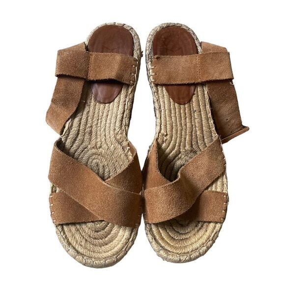 Marc Fisher | Randall Espadrille Wedge Suede Sandals - Picture 3 of 8